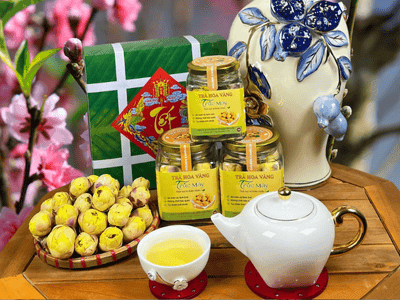 Nước Trà hoa vàng có màu vàng đẹp khi được pha đúng cách