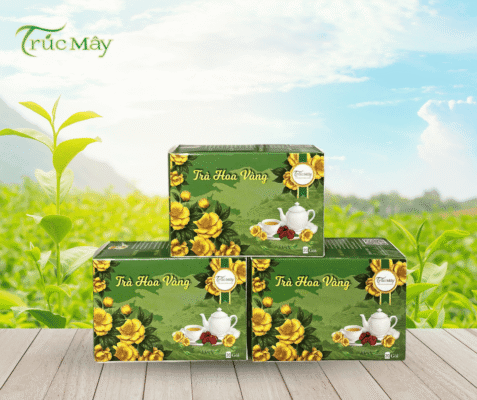 Trà Hoa Vàng Trúc Mây – Hộp 20 gói trà túi lọc
