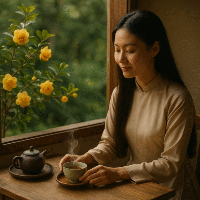 Trà hoa vàng – Phút bình yên (ảnh minh hoạ)