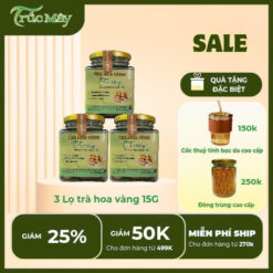 3 Lọ Trà hoa vàng Trúc Mây 15G sale